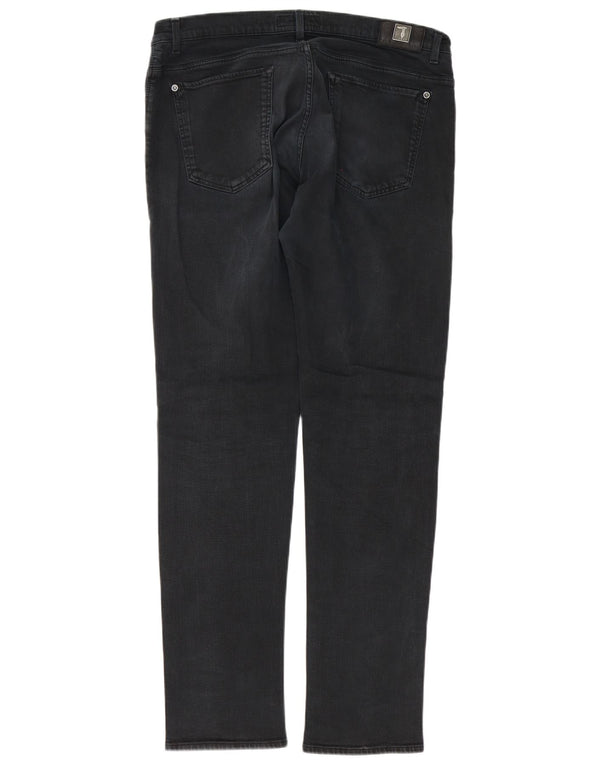 Trussardi Herren Slim Jeans W36 L34 Schwarze Baumwolle