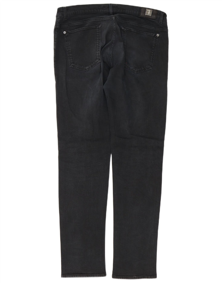 Trussardi Herren Slim Jeans W36 L34 Schwarze Baumwolle