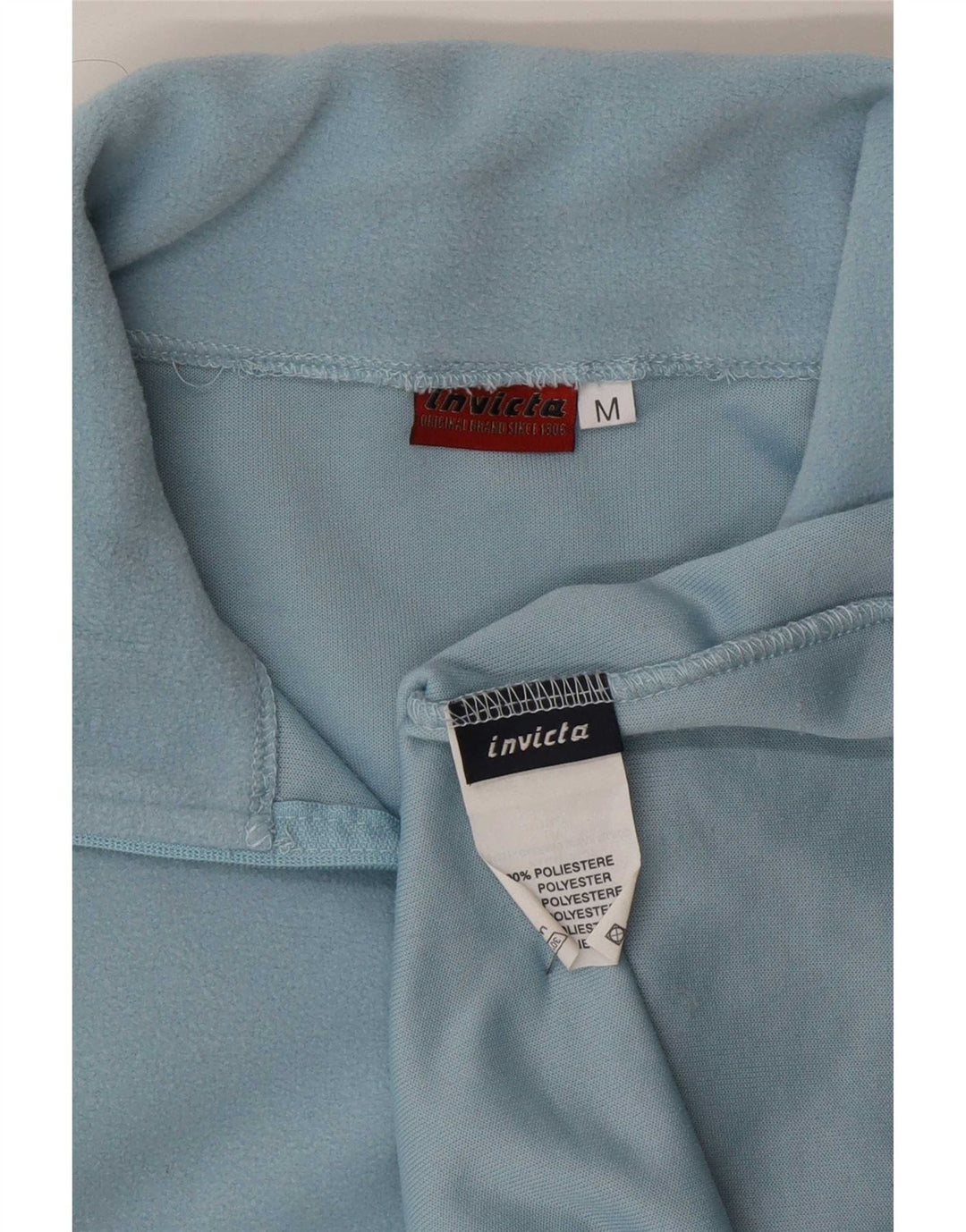 Invicta Damen-Fleecepullover mit Reißverschluss am Hals, UK 12, Mittelblau, Polyester