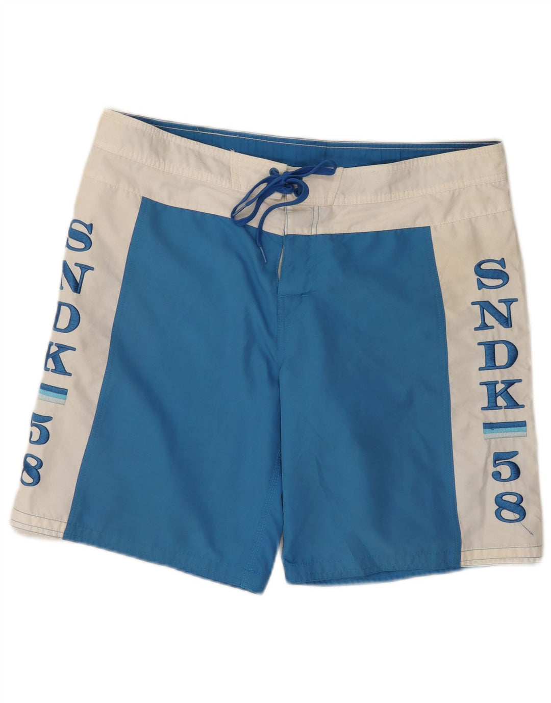 Sundek Herren-Badeshorts mit Grafik, XL, blaues Farbblock-Polyester