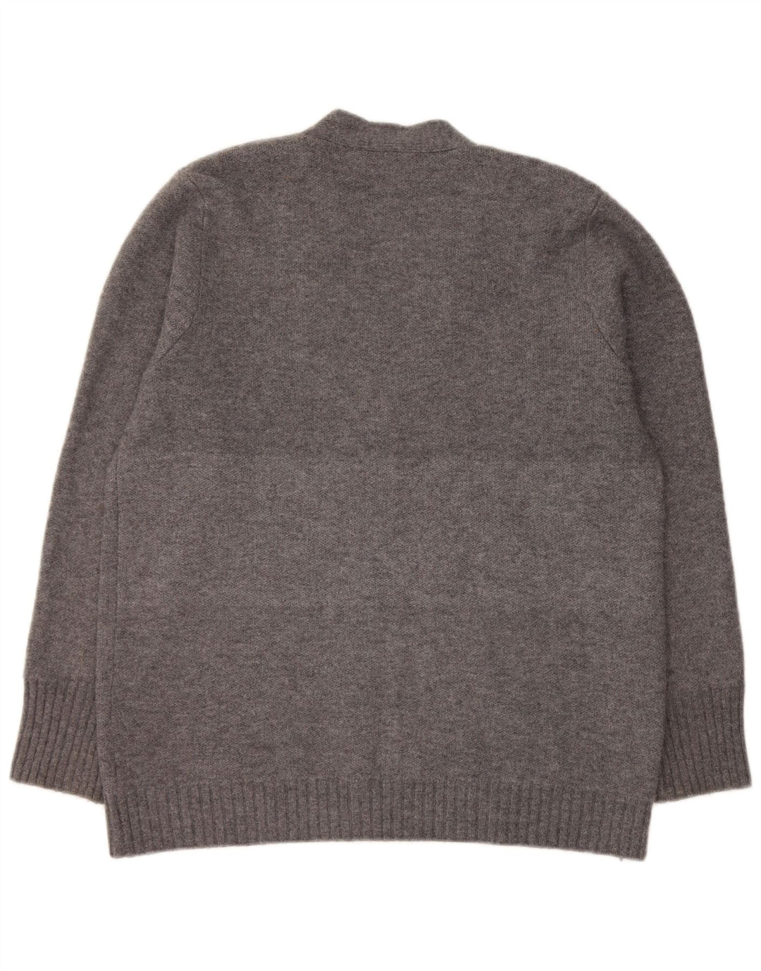 Zara Damen-Cardigan-Pullover UK 14 Mittelgraues Acryl