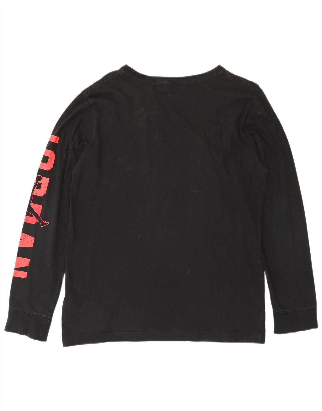 Jordan Boys Graphic Top Langarm 13–14 Jahre XL Schwarz Baumwolle