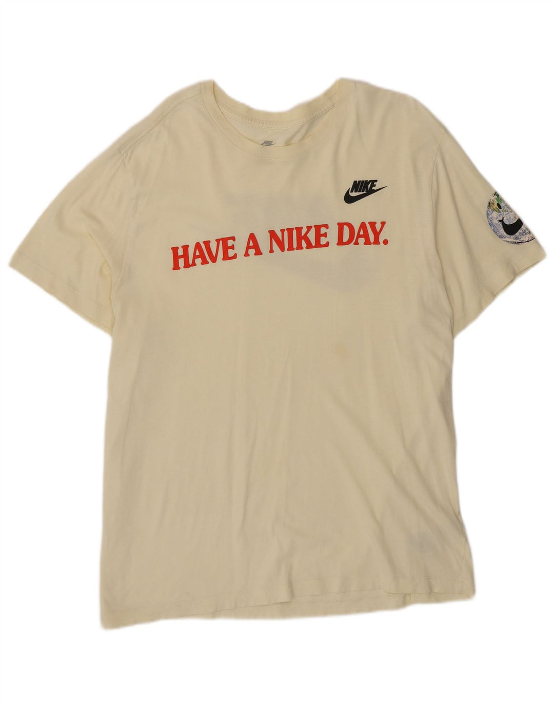 Nike Herren Grafik T-Shirt Top XL Gelb Baumwolle