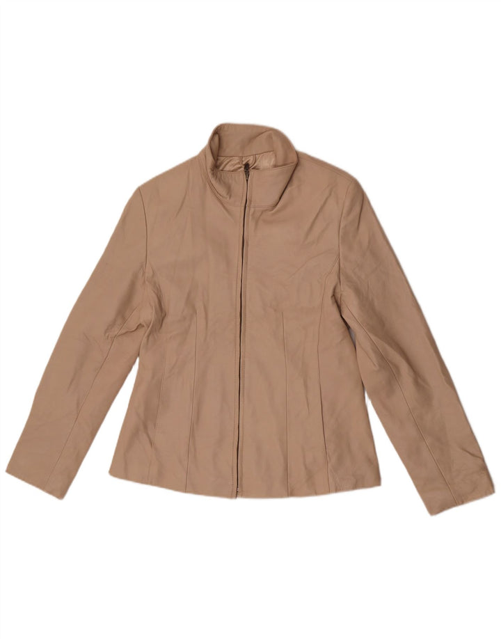 Lakeland Damen Lederjacke UK 12 Medium Beige Leder