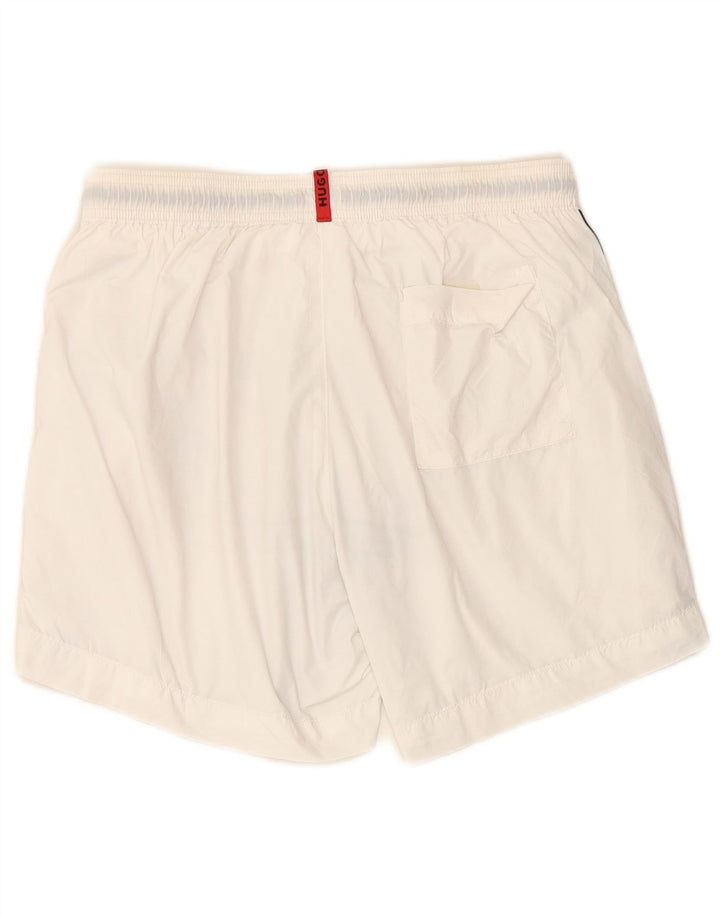 HUGO BOSS Herren Badeshorts Small Weiß Polyamid