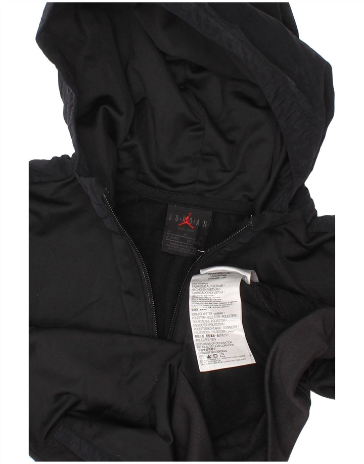 Jordan Jungen Kapuzenpullover mit Reißverschluss, 2–3 Jahre, schwarzes Polyester
