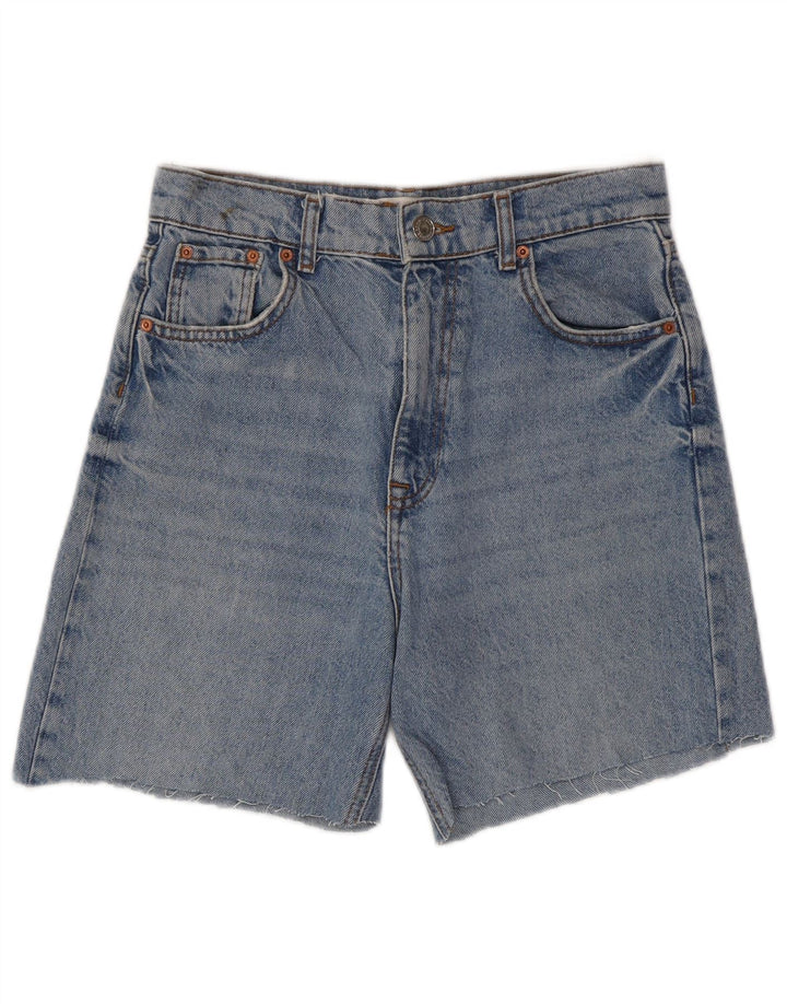 Zara Damen Jeansshorts EU 38 Small W28 Blaue Baumwolle