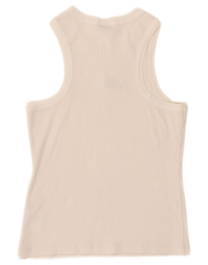 Nike Damen-Trägershirt UK 12 Mittelweiße Baumwolle