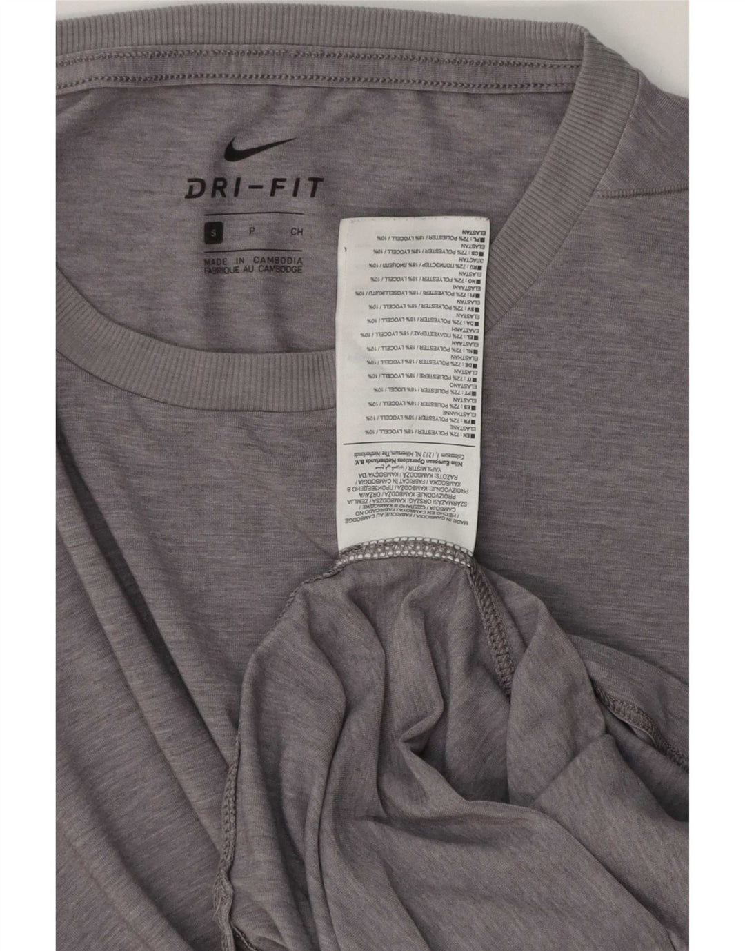 Puma Herren Tall T-Shirt Top Small Grau Polyester