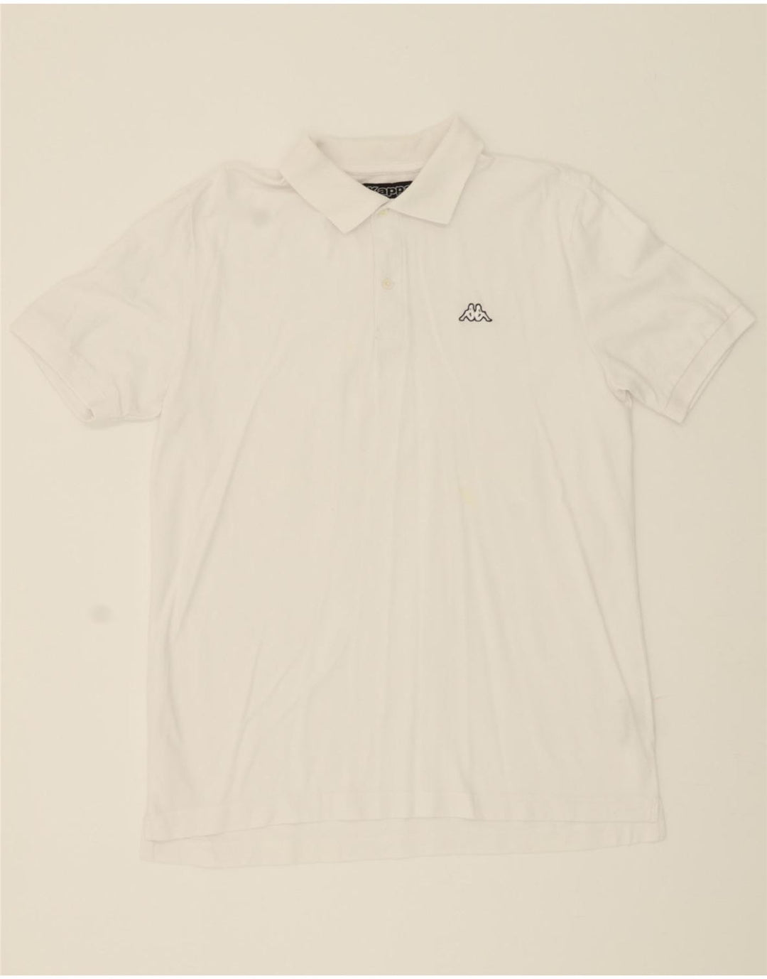 KAPPA Mens Polo Shirt Large White Cotton Vintage Kappa and Second-Hand Kappa from Messina Hembry 