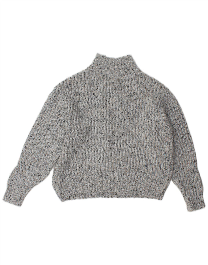 Marks & Spencer Damen-Pullover mit Rollkragen, Gr. 6, XS, Grau meliert