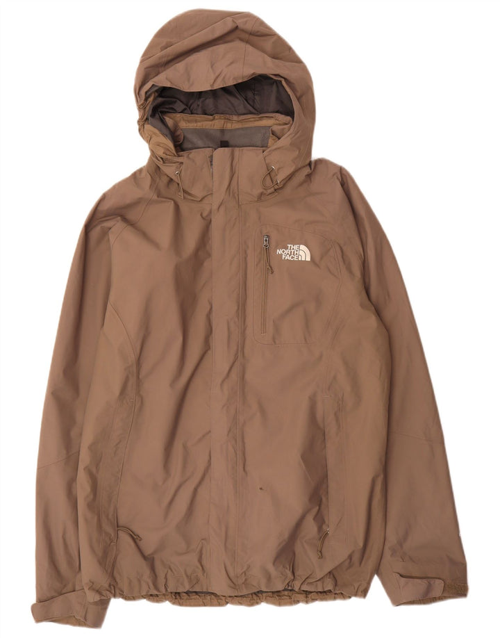 The North Face Herren-Regenjacke mit Kapuze, UK 38, mittelbeigefarbenes Nylon