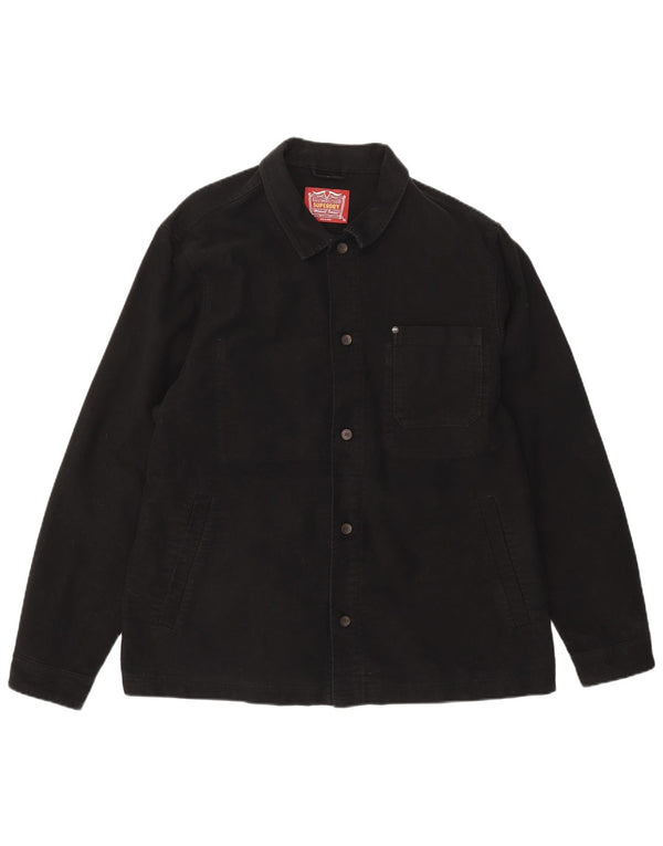 Superdry Herren Jeanshemd 2XL Schwarz Baumwolle