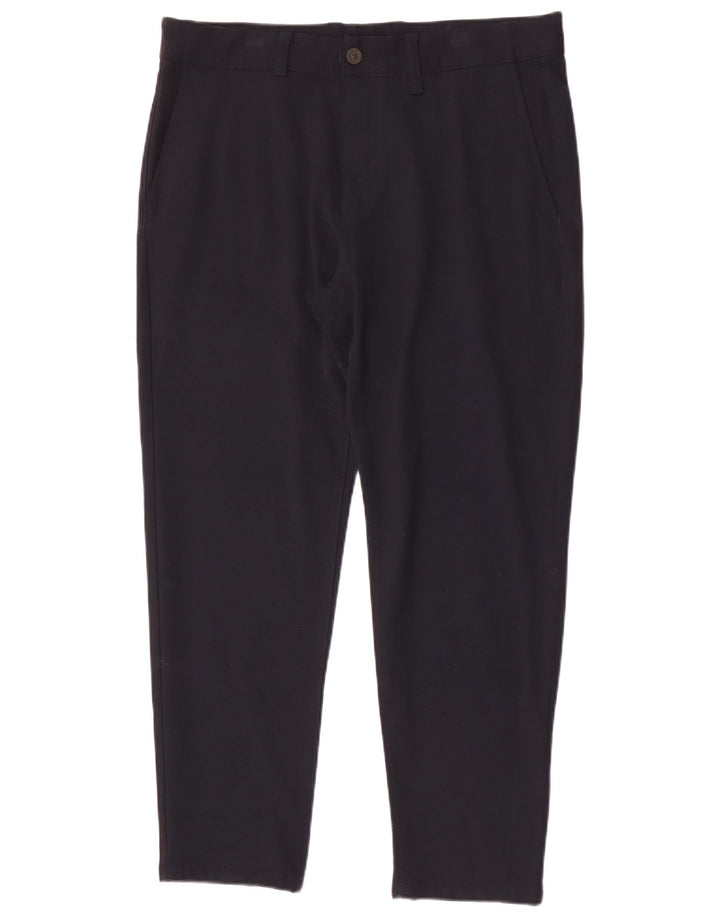 Zara Herren-Chinohose, EU 44, Größe L, W34, L28, Marineblau, Polyester