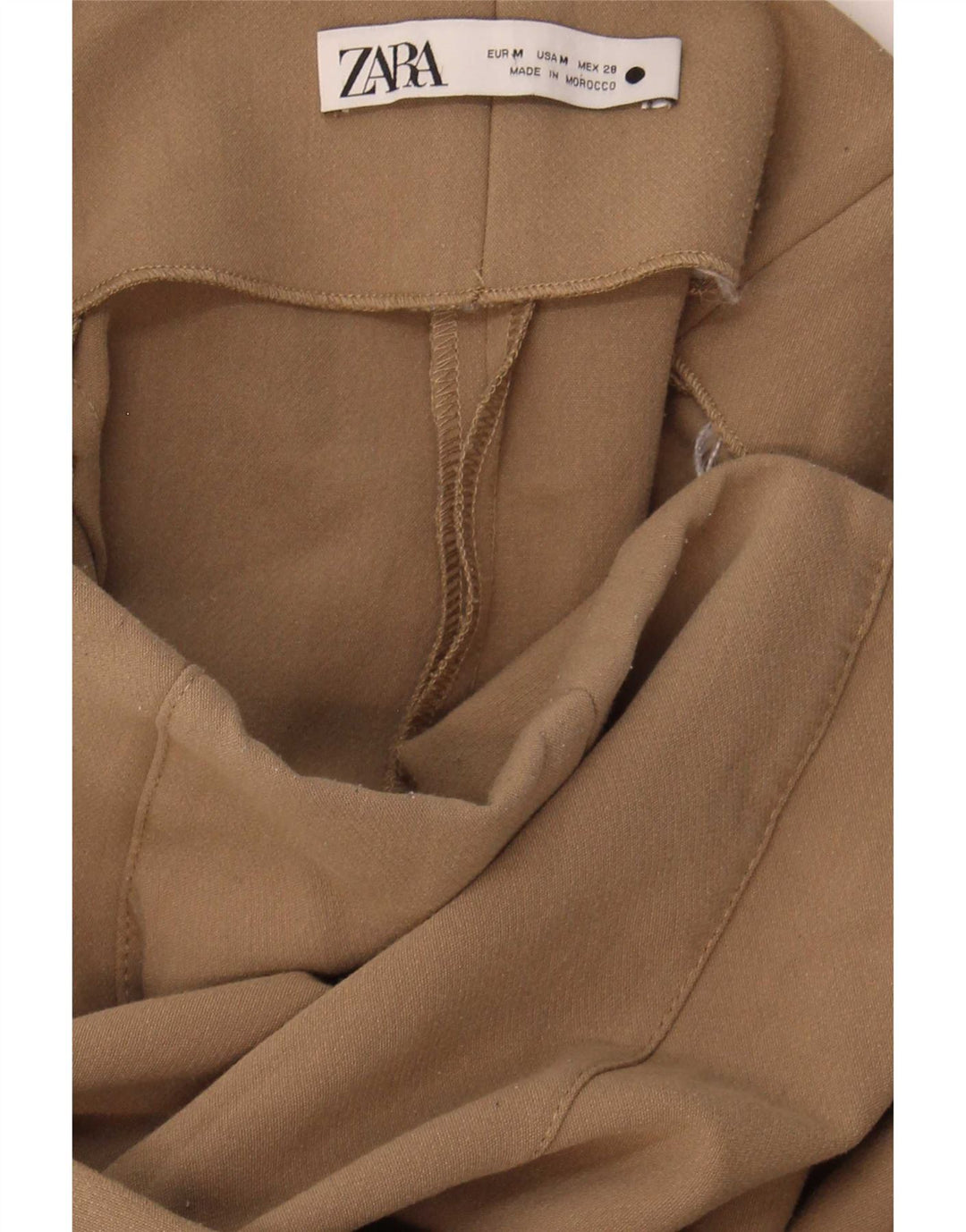 Zara Damen-Hose mit weitem Bein, mittelgroß, W29, L25, Beige