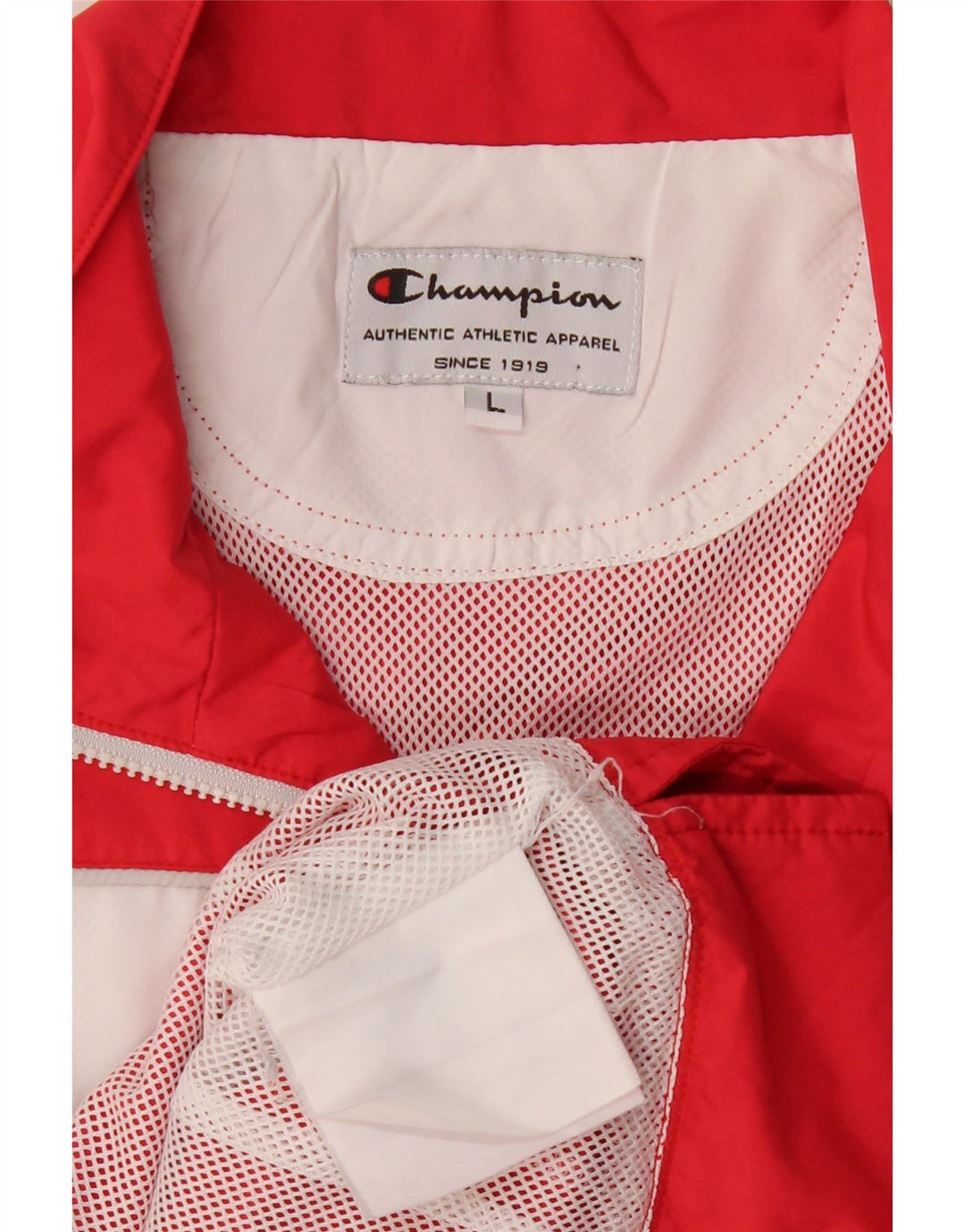 CHAMPION Damen-Trainingsanzug-Oberjacke, UK 16, Größe L, Rot, Farbblock