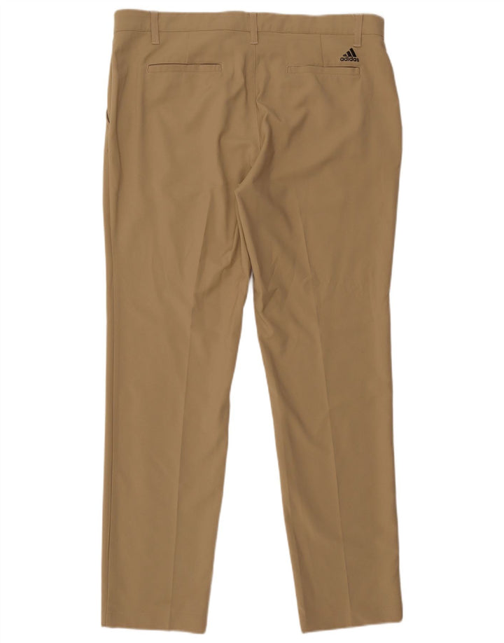 Adidas Herren Straight Chino Hose W36 L32 Beige Polyester