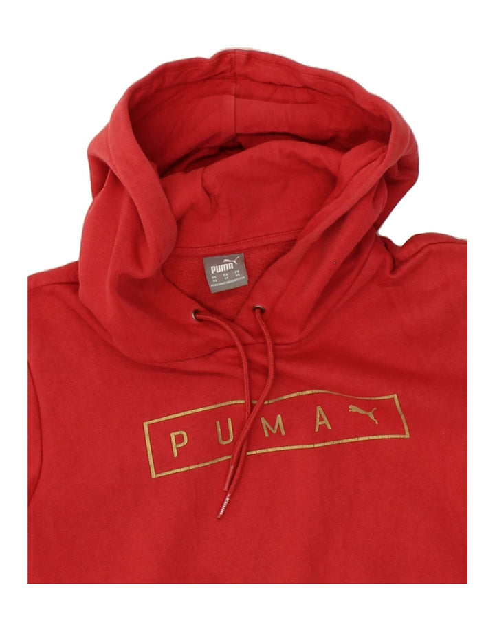 PUMA Mens Graphic Hoodie Jumper XS Red Vintage Puma and Second-Hand Puma from Messina Hembry 
