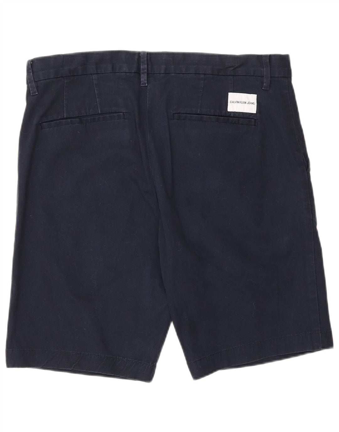 Calvin Klein Herren Chino-Shorts W32 Medium Navy Blue Cotton