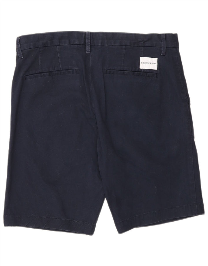 Calvin Klein Herren Chino-Shorts W32 Medium Navy Blue Cotton