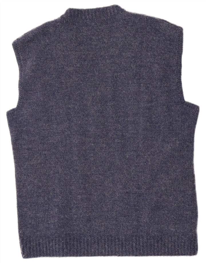 Vintage Herren Weste Tank Top Medium Marineblau