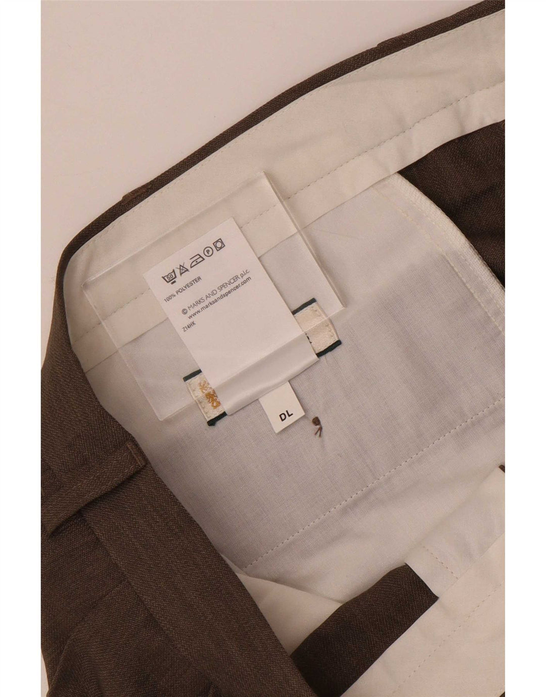 Marks & Spencer Herren-Anzughose mit Pegged-Anzug, W38, L31, graues Polyester