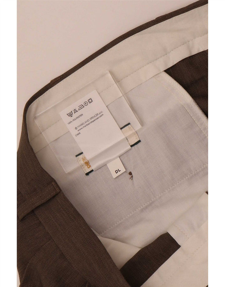 Marks & Spencer Herren-Anzughose mit Pegged-Anzug, W38, L31, graues Polyester