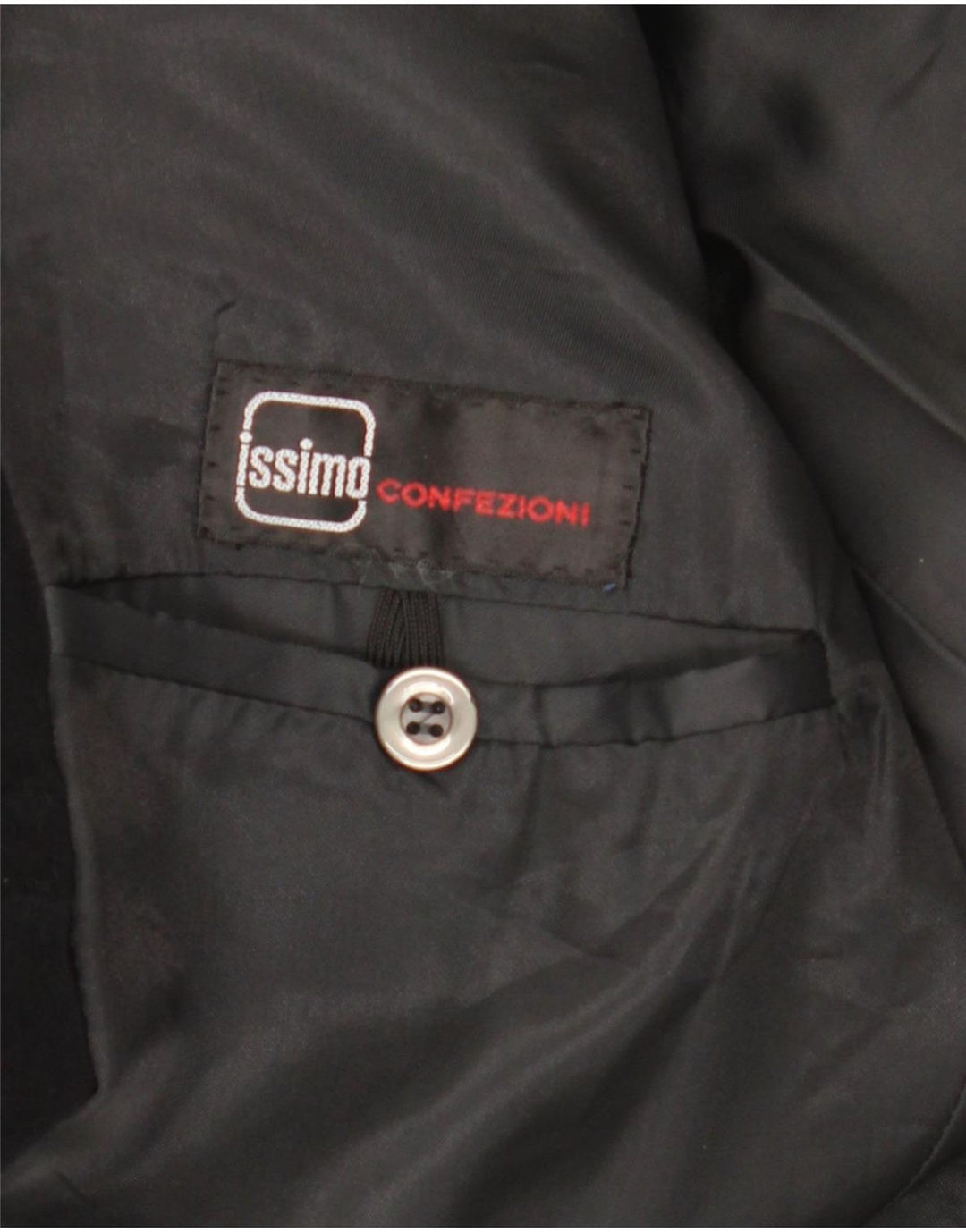 Issimo Herren-Blazer aus Samt mit 2 Knöpfen, Gr. 36, Schwarz