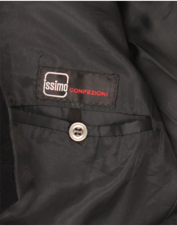 Issimo Herren-Blazer aus Samt mit 2 Knöpfen, Gr. 36, Schwarz