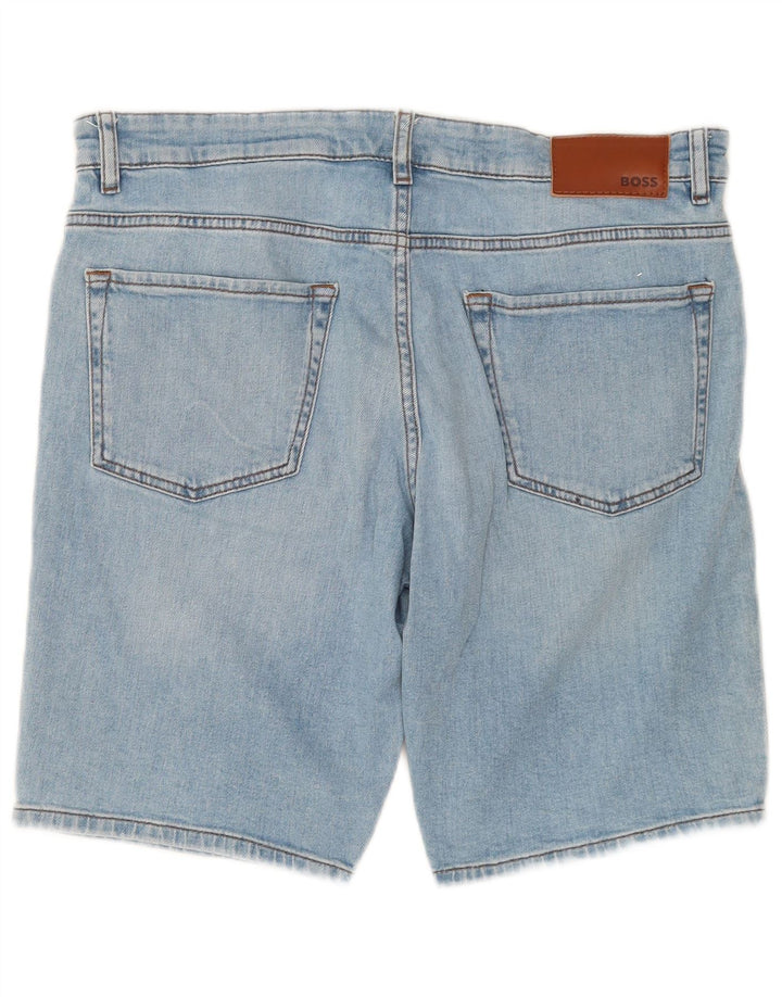 Hugo Boss Herren-Jeansshorts mit normaler Passform, W34, Größe L, Blau