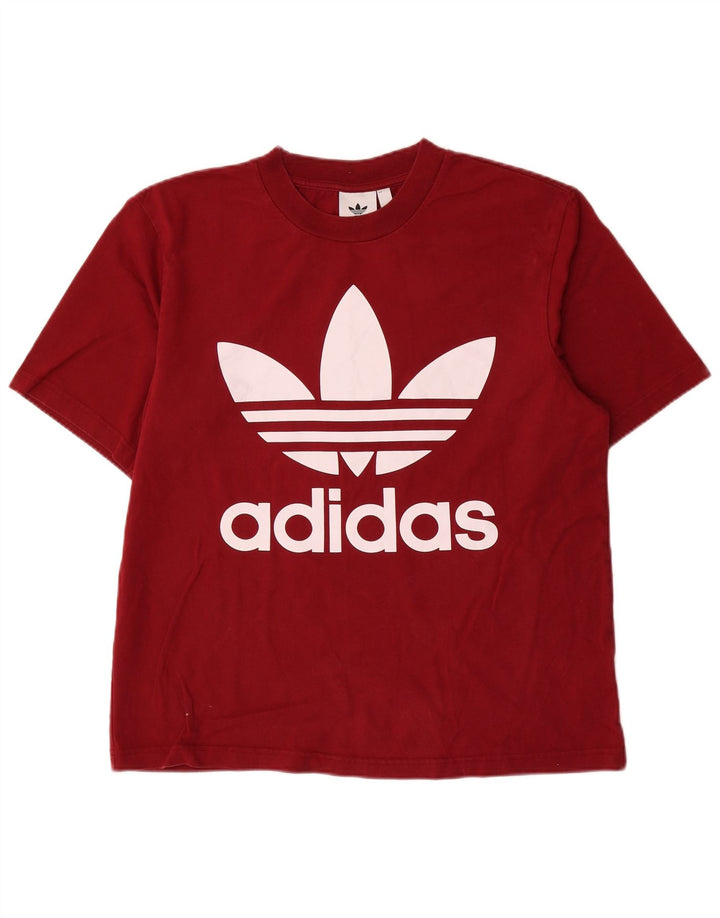Adidas Herren Grafik T-Shirt Top Small Rot Baumwolle