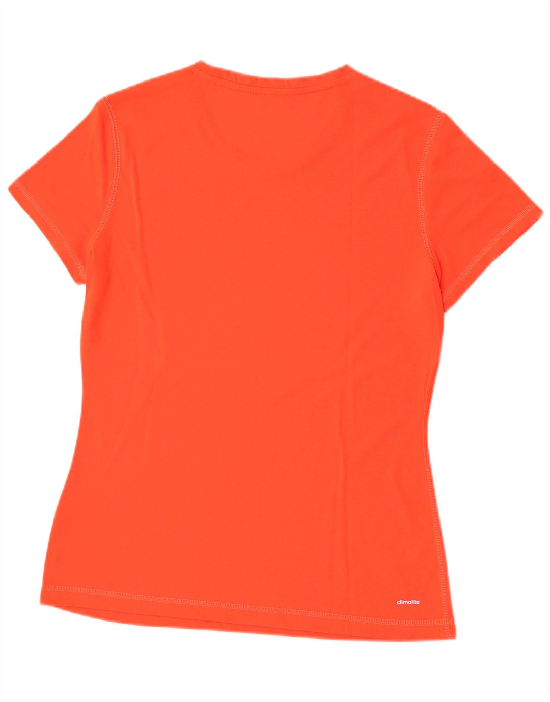 Adidas Damen Climalite T-Shirt Top UK 12/14 Medium Orange