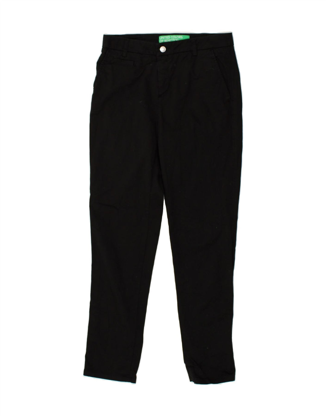 BENETTON Womens Slim Casual Trousers W28 L28 Black | Vintage Benetton | Thrift | Second-Hand Benetton | Used Clothing | Messina Hembry 