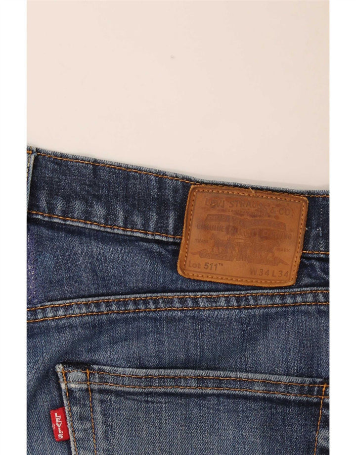 Levi's Herren 511 Slim Jeans W34 L31 Blaue Baumwolle