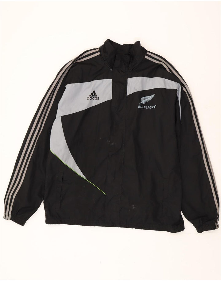 Adidas Herren All Blacks Trainingsanzug Top Jacke Large Schwarz Colourblock