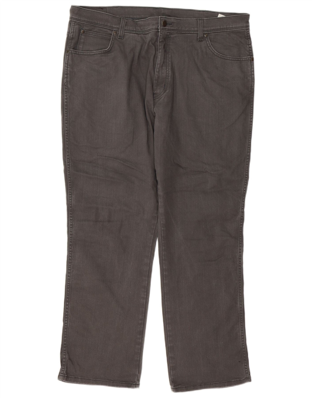 Wrangler Herren Regular Straight Jeans W40 L30 Graue Baumwolle