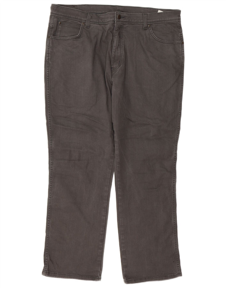 Wrangler Herren Regular Straight Jeans W40 L30 Graue Baumwolle