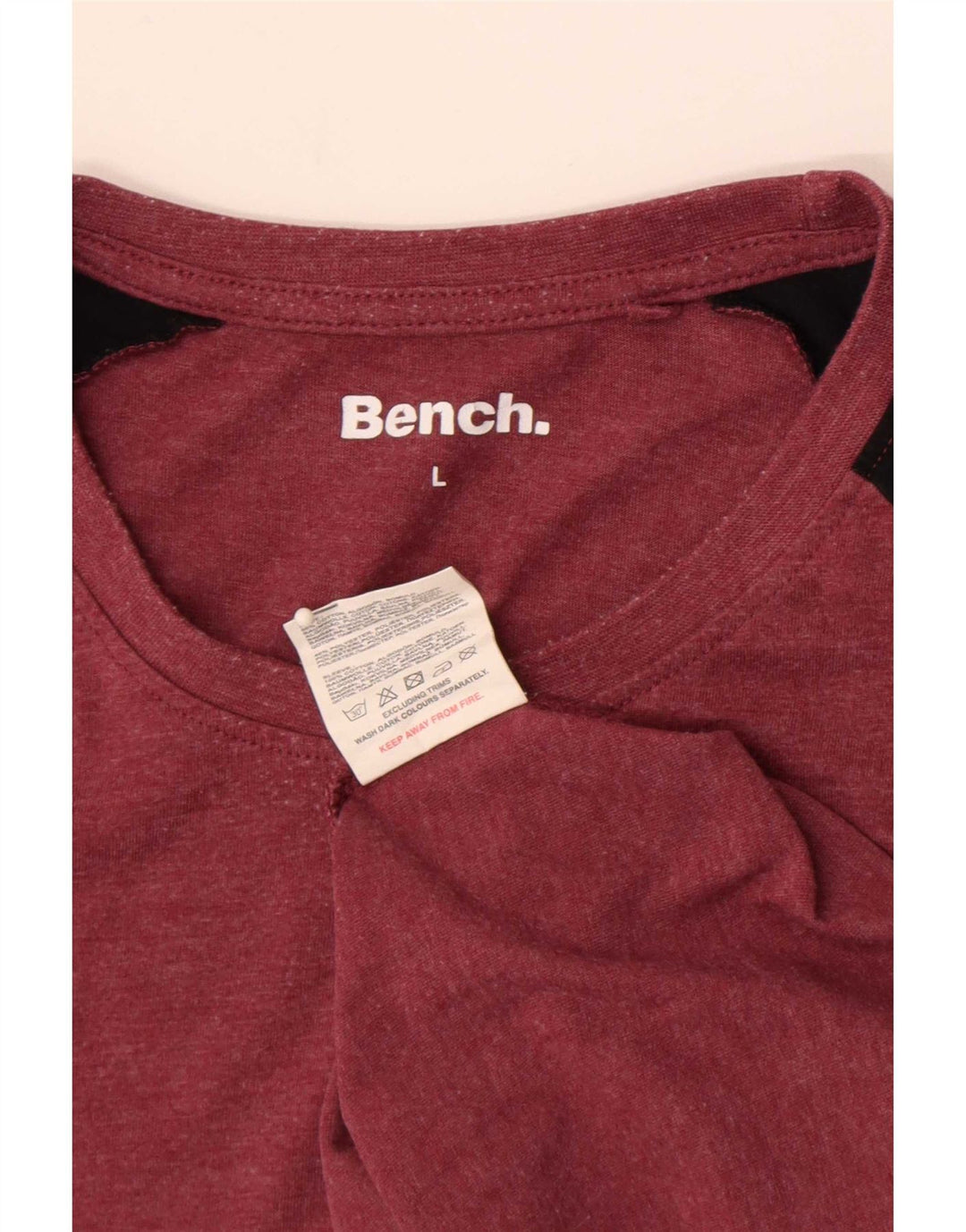 Bench Herren-T-Shirt, kurzärmelig, normal, Größe L, Rot, Farbblock-Baumwolle