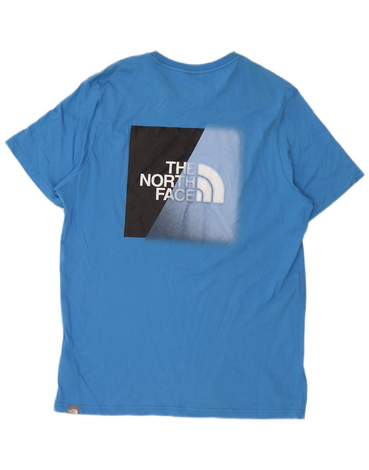 The North Face Herren-T-Shirt mit Grafik, mittelblaue Baumwolle