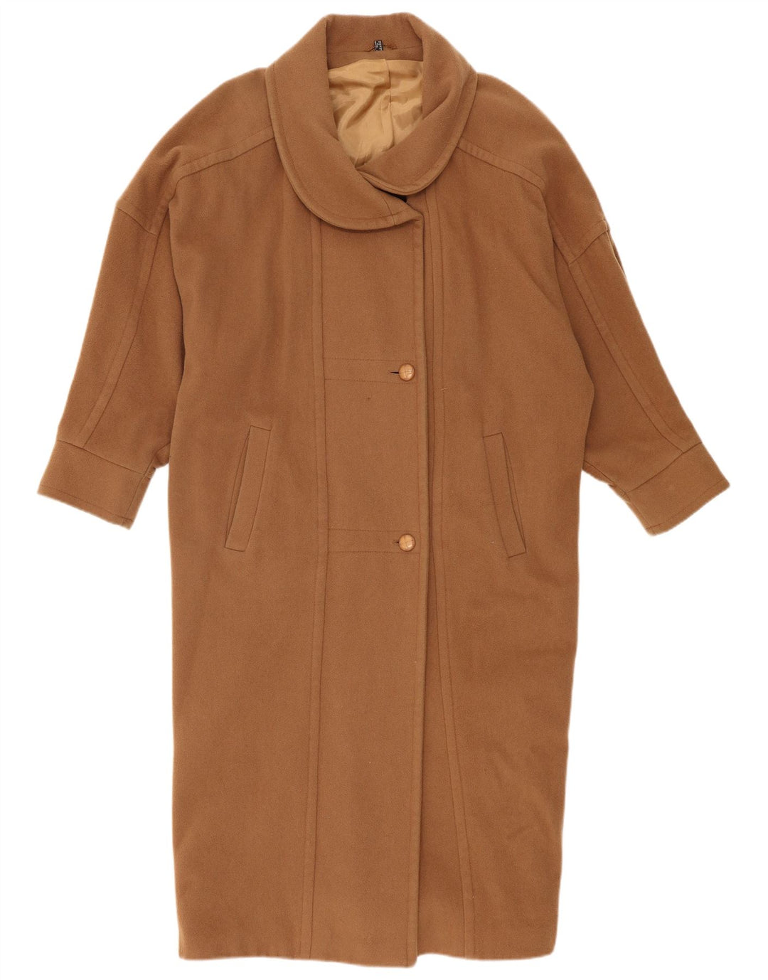 Vintage Damen Übergroßer Mantel UK 14 Große braune Wolle