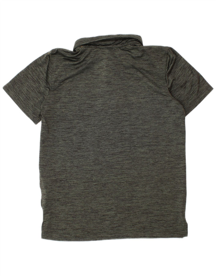 Puma Jungen-Poloshirt, 7–8 Jahre, klein, grün geflecktes Polyester