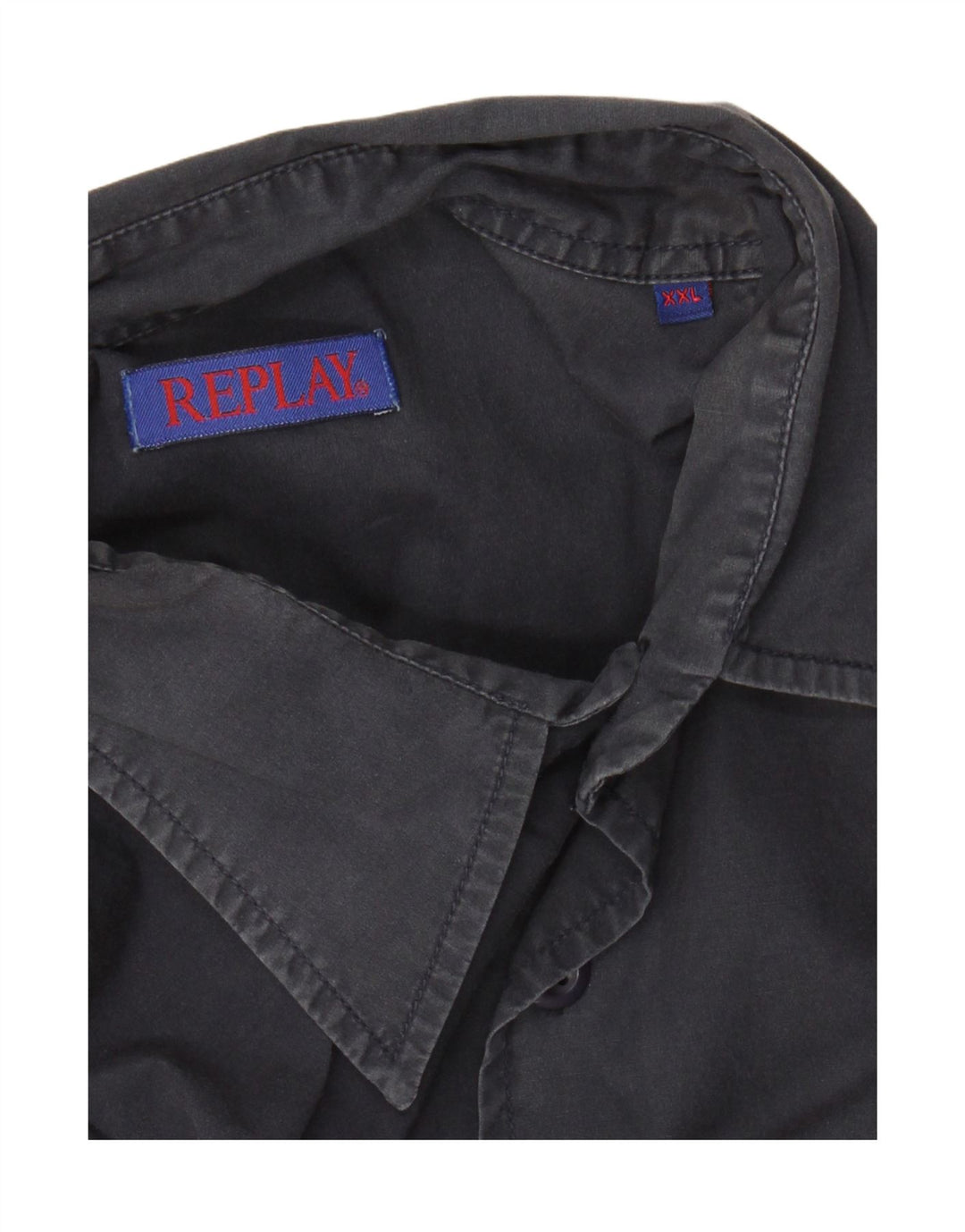 REPLAY Herren Kurzarmhemd 2XL Grau