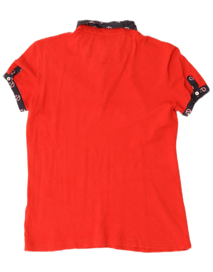 Harmont & Blaine Damen Poloshirt UK 12 Medium Red Paisley