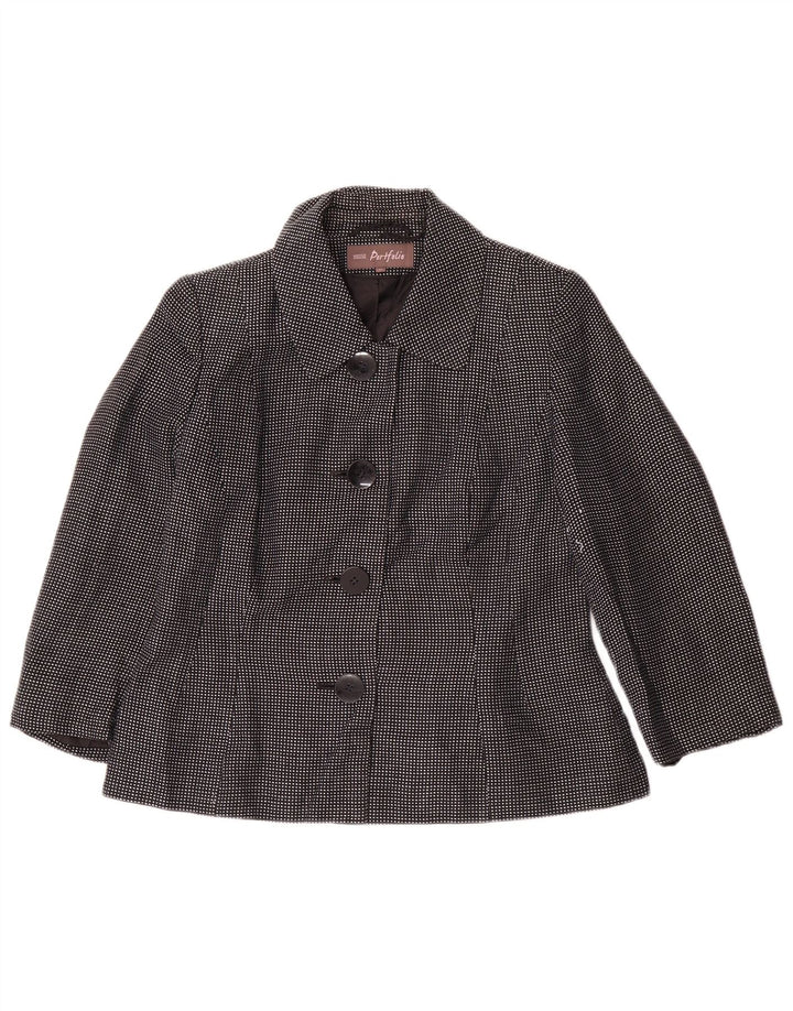 Marks & Spencer Damen-Blazerjacke mit 4 Knöpfen, Gr. 14, mittleres Marineblau