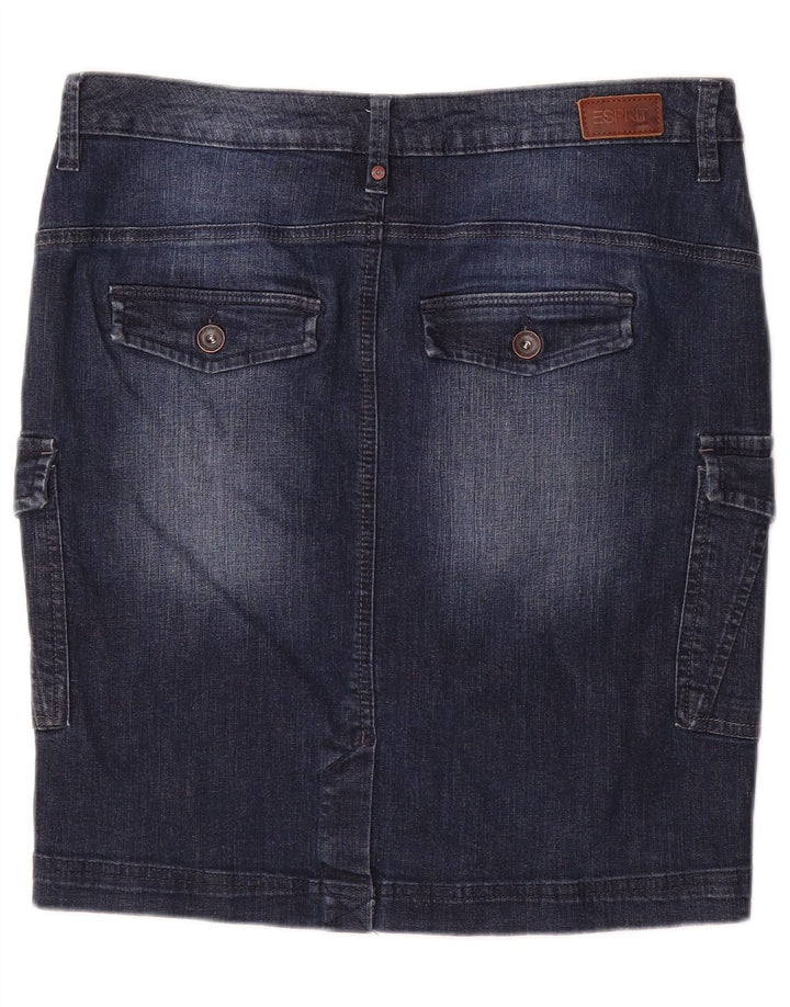 Esprit Damen Denim-Cargorock W30 mittelblaue Baumwolle