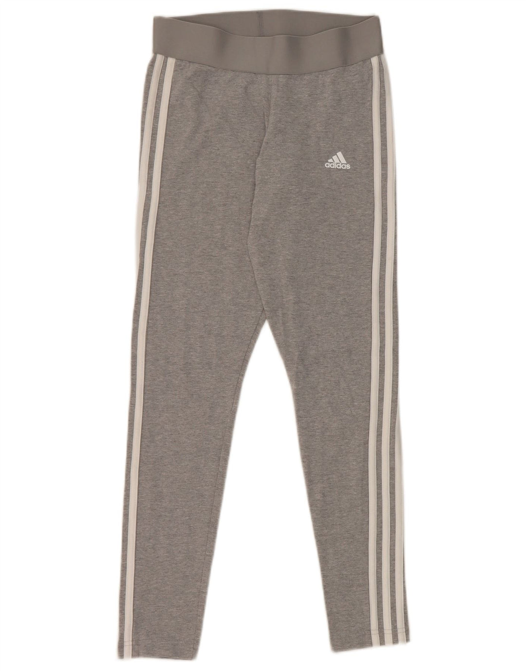 Adidas Damen Leggings UK 8 Small Graue Baumwolle