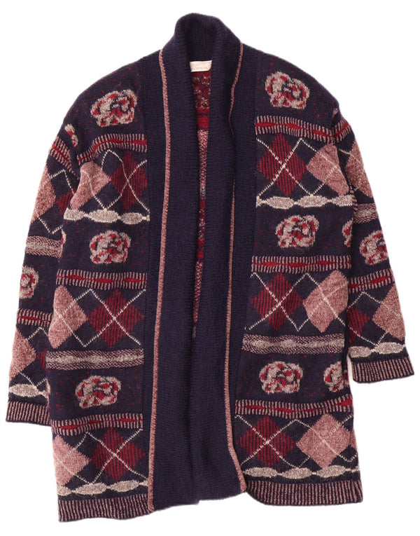 Marks & Spencer Damen Longline-Cardigan-Pullover UK 12 Medium Navy Blue