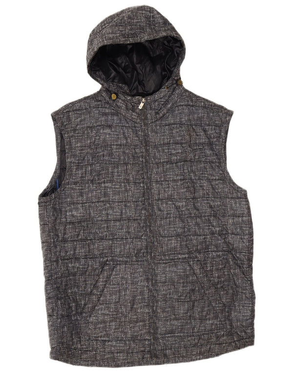 Massimo Dutti Herren-Weste mit Kapuze, gepolstert, UK 44, 2XL, Marineblau, Polychlorid