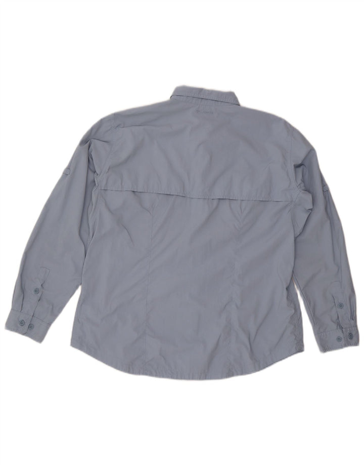 Columbia Damen-Hemd UK 18 XL, blaues Nylon