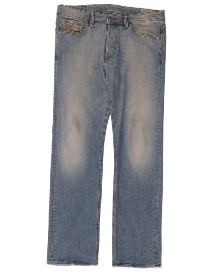 Diesel Herren Viker Straight Jeans W34 L32 Blaue Baumwolle